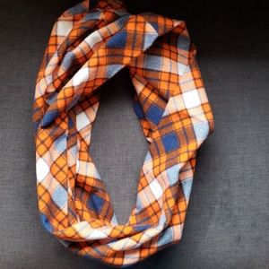 Handmade plaid cowl scarf